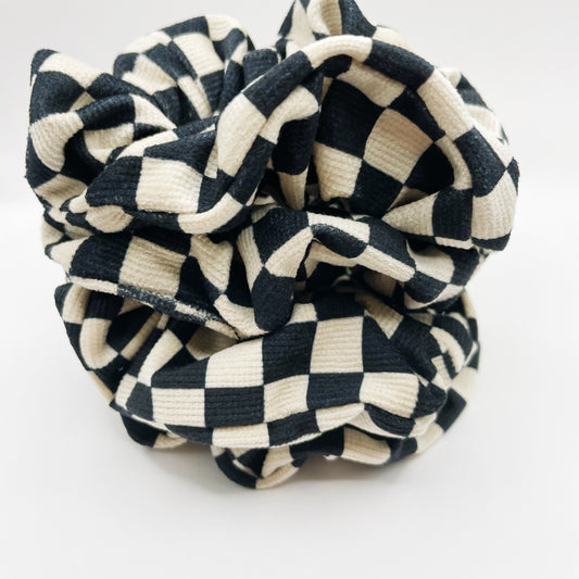 Checkered Scrunchie Pair