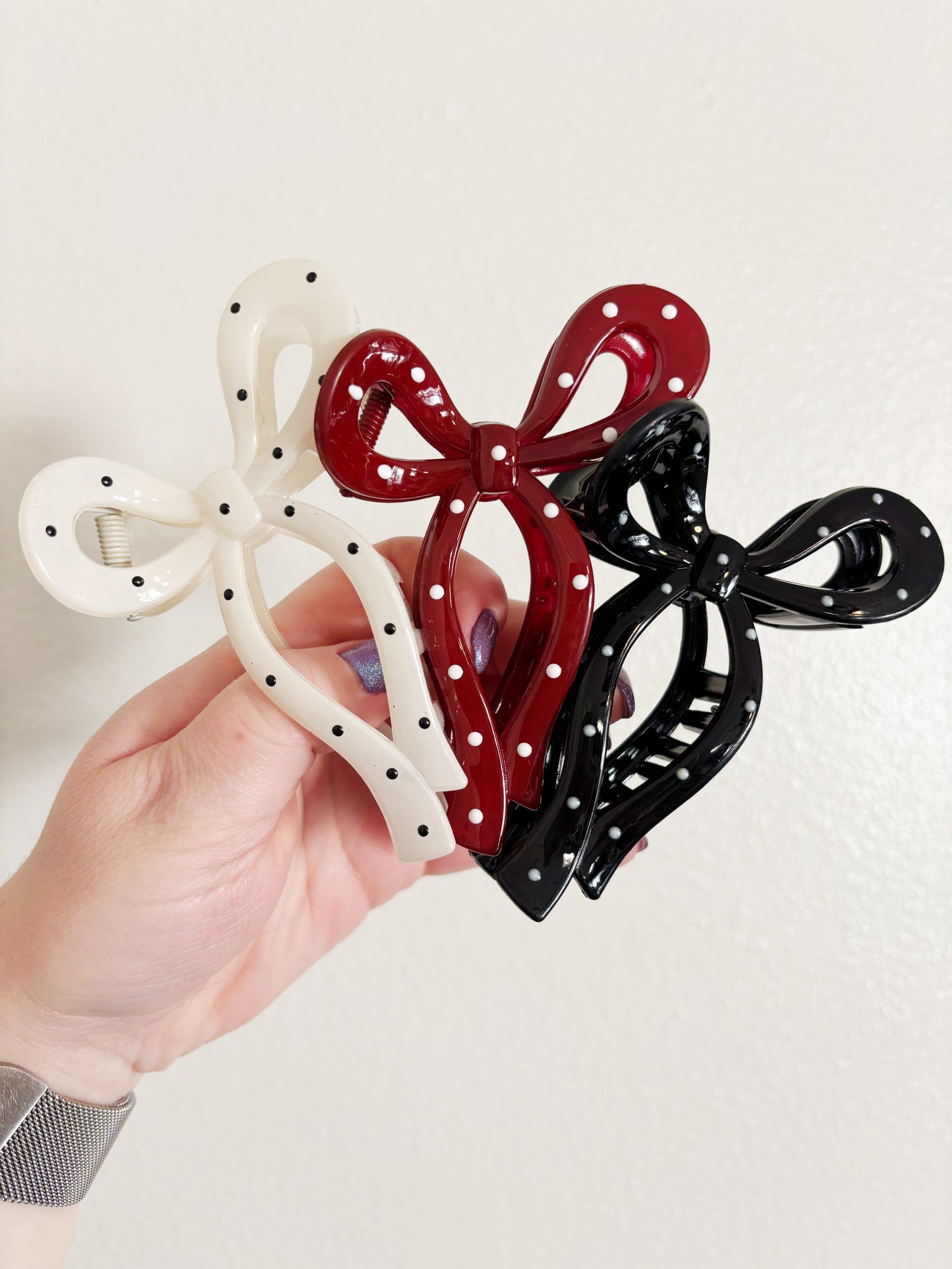 Polka Dot Bow Clip | medium